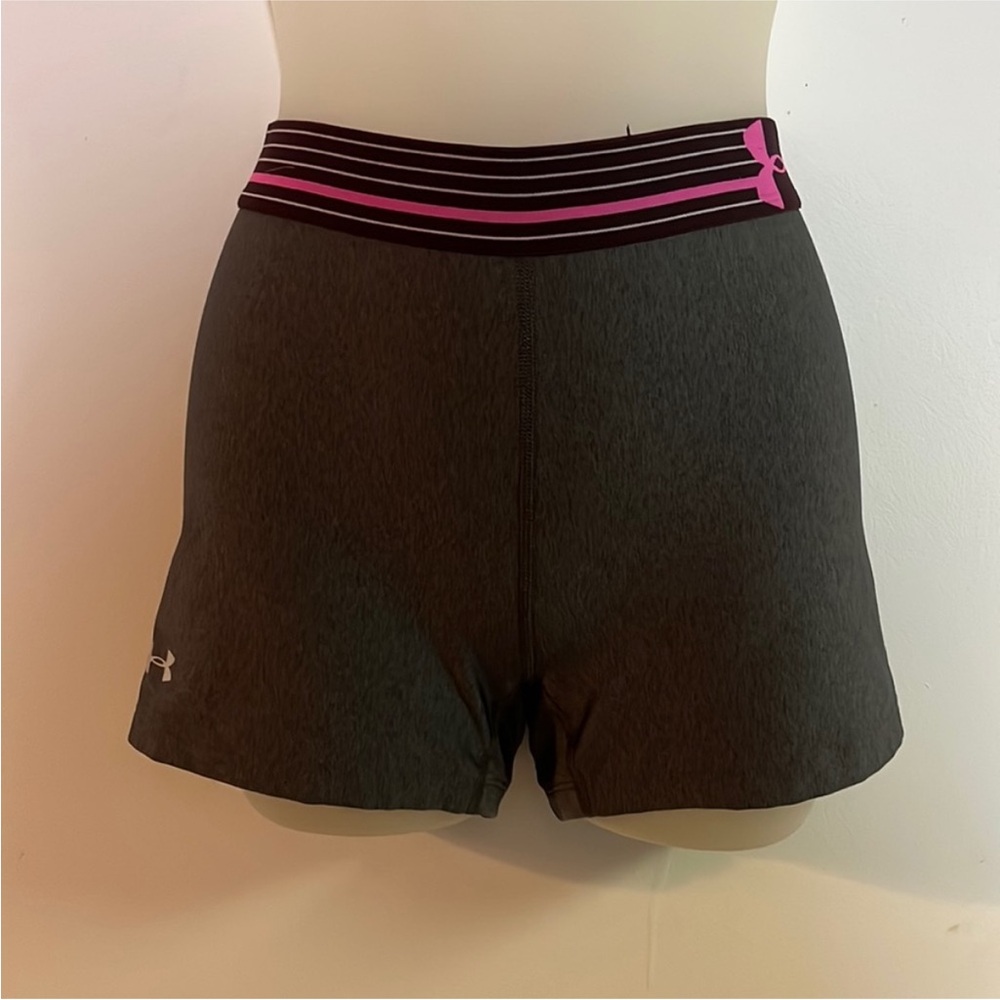 Under Armour Women's Gray Shorts with Pink Accents